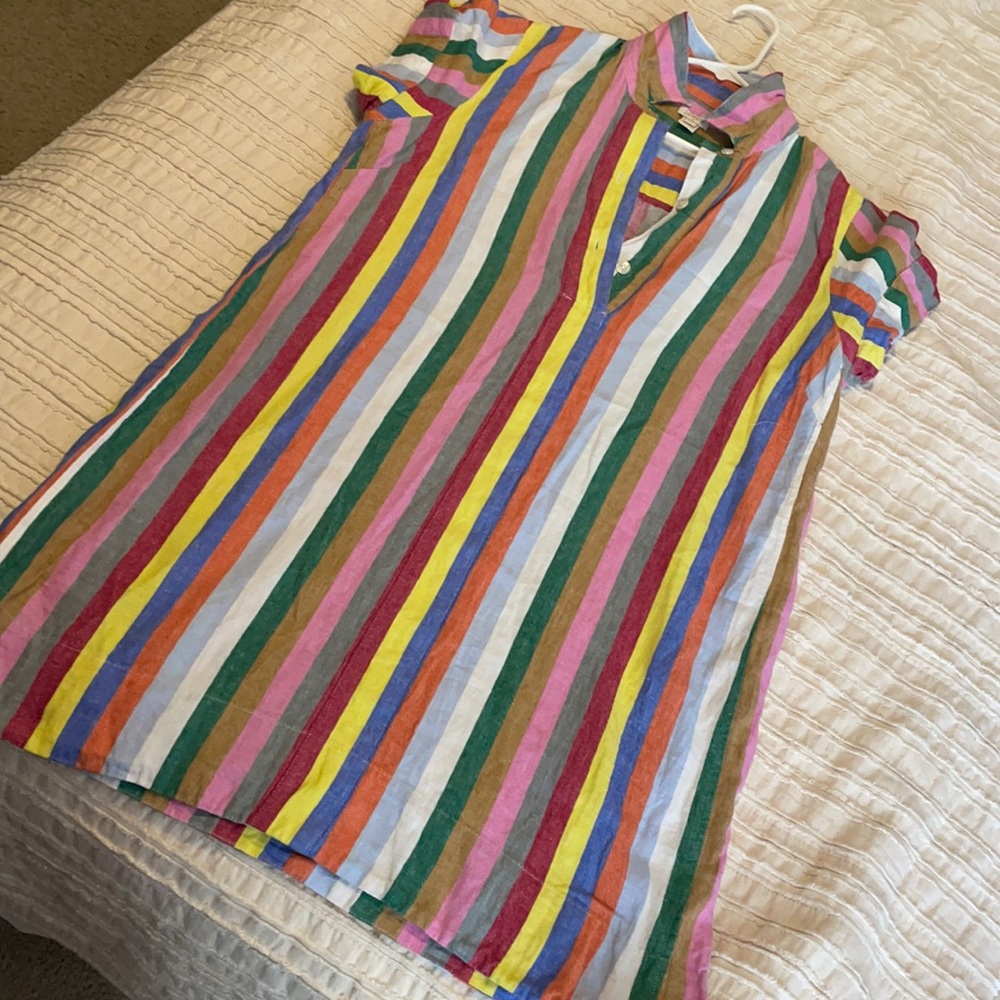 J Crew rainbow striped dress